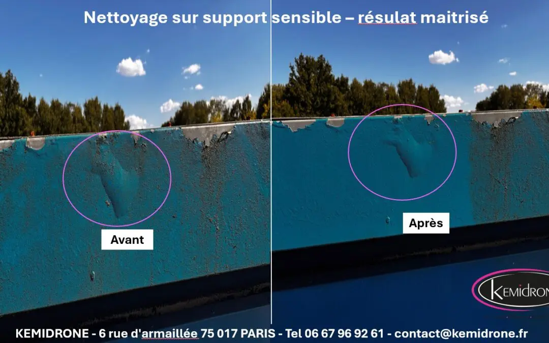 Nettoyage de bardage industriel par drone – KEMIDRONE Île-de-France