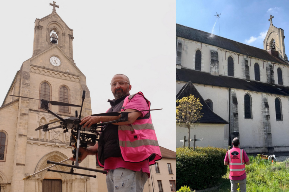 Nettoyage par drone en Essonne